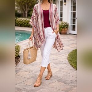 Japna Vibrant Floral Boho Kimono - 100% Viscose - Perfect Swimsuit Coverup